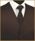 Satin Vest Brown