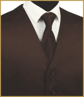 Satin Vest Brown