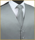 Satin Vest Silver Gray