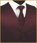 Satin Vest Burgundy