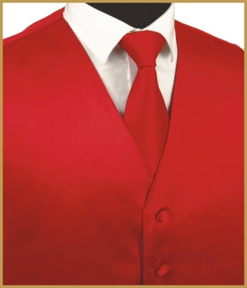 Satin Vest Red