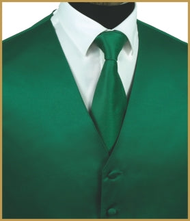 Satin Vest Emerald