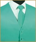 Satin vest Aqua