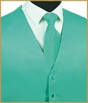 Satin vest Aqua