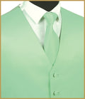 Satin Vest  Laurel Green
