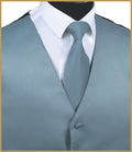 Satin Vest Dusty Blue