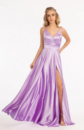 Simple Yet Sexy Long Satin Bridesmaids Gown